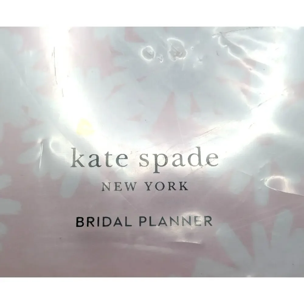 KATE SPADE Bridal Planner Love Is All Around Pink Daisy Floral 3 Ring Binder
